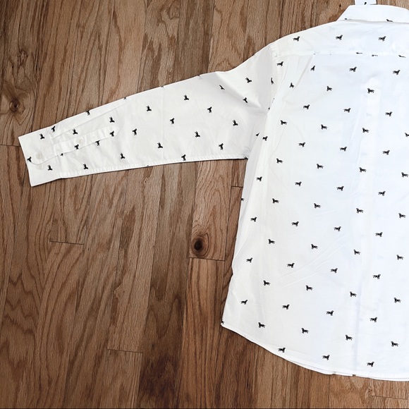 GOODFELLOW | Dog Print Long Sleeve Button Down - Picture 15 of 16
